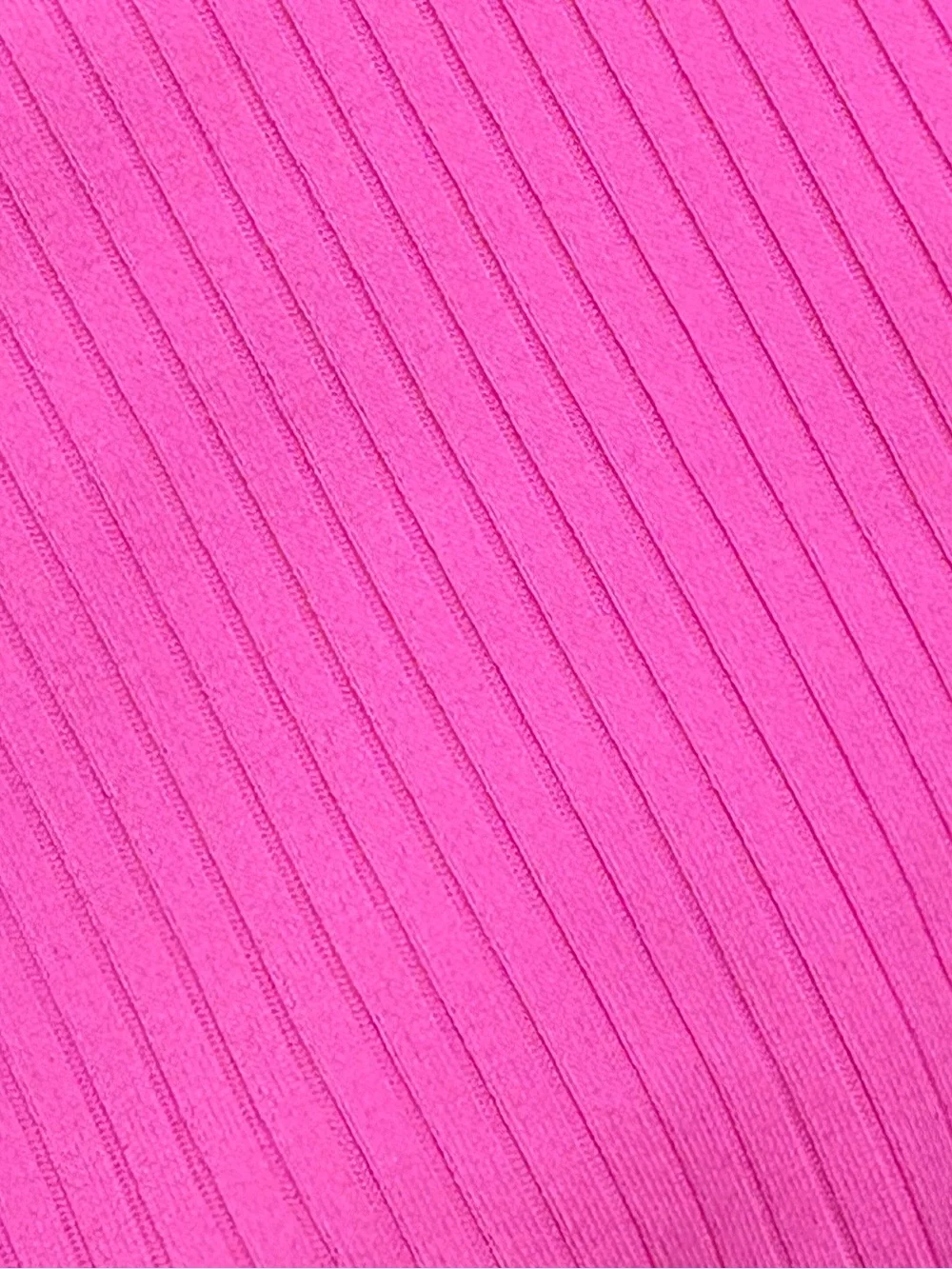 Xhilaration Bright Pink Ribbed High Leg Low Rise Bikini Bottom, Size L NWOT